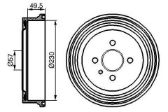 ARKA KAMPANA ASTRA G 98 09 COMBO C 01 11 ASTRA F SW 91 98 230x265x57x69x4DL 93189219-BOSCH-568063-90495034-93189219-568267