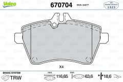 FREN BALATASI ON MERCEDES W169 W245-VALEO 670704-A1694202020