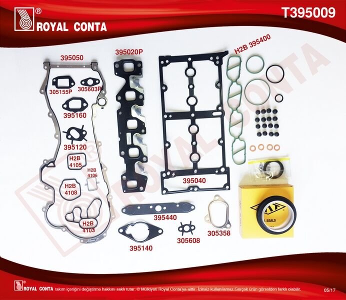 MOTOR TAKIM CONTA SKT KEÇELİ/SUB.LASTİKLİ/SKC SİZ DOBLO-PALIO-ALBEA-CORSA 1.3 MJTD-ROYAL T395009