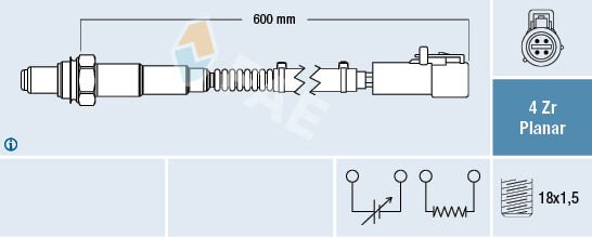 OKSIJEN SENSORU C-MAX 04 FOCUS II 05 14 1.6 TI ZETEC-S VOLVO C30 07 12 S40 04 S80 I 03 06 XC90 I 275 2.5 T AWD 02 14-FAE 77419-1325748-1327549-3M519G444CB