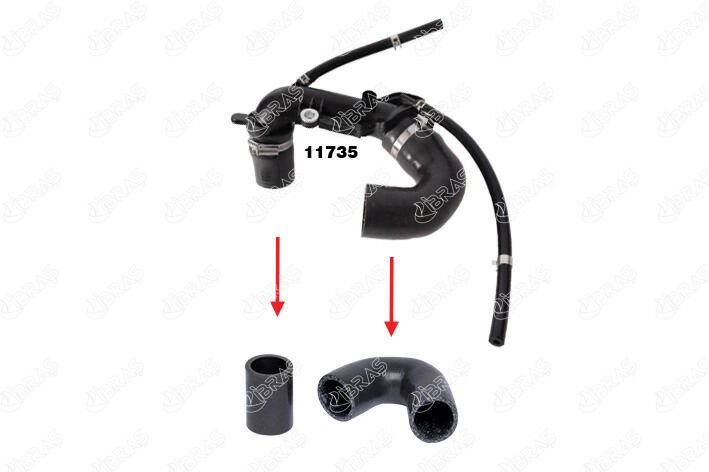 TURBO BORUSU HORTUMU KNG II-III-CLIO II-III-LOGAN 1.5DCI YM 05 K9K 3 KAT POLYESTER KULLANILIMIŞ-IBRAS 11758-8200770644-8200248529-8200248814