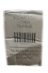 R 12 Kapı Fitili Takım 0010127 Sosa