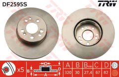 FREN DISKI ON MERCEDES S-CLASS W140 93 98-TRW-A1404211012