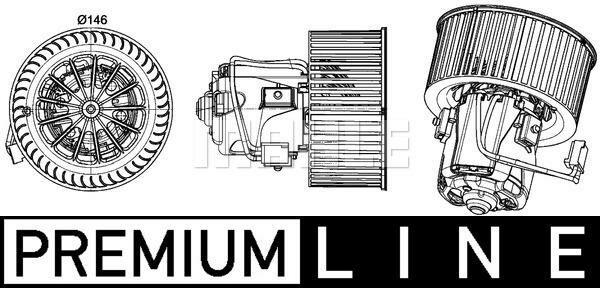 KALORIFER MOTORU PREMIUM LINE BMW F10 F07 F12 F13 F06 F01-MAHLE AB150000P-64119242608