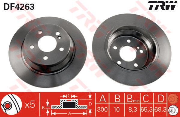 FREN DISKI ARKA MERCEDES W211 S211 C218 W212 S212-TRW-A0004231012