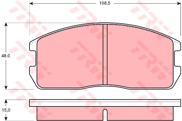 ÖN BALATA MITSUBISHI LANCER 83-92 COLT 82-92-TRW-MR162521-MB366969