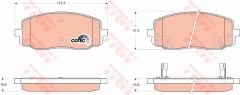 ÖN BALATA HYUNDAI İ10-1.0 1.1-1.2 08 11 KIA PICANTO 1.0-1-1 08-TRW-581010XA10-581010XA01-WVA24275