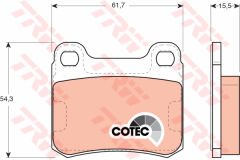 FREN BALATASI ARKA MERCEDES W201 W202 C124 W124 C124-TRW GDB911-A0004209820