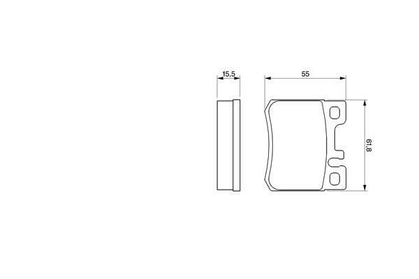 FREN BALATASI ARKA MERCEDES W202 W124-BOSCH 0986424358-A0024200120