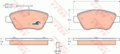 ÖN BALATA DOBLO-ALBEA-LINEA-STILO-FIORINO 1.3MJTD-BIPPER-NEMO 1.4 HDI fişli-TRW-4254.06-55175317-55174420-WVA23705