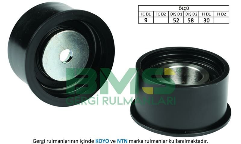 EKSANTRİK GERGİ RULMANI ASTRA F 93-01 - VECTRA A 89-00 1.8i 16V-2.0i 16V- OMEGA B 2.0 16V 94-03-BMS-5636425-9128738-90411782-912836