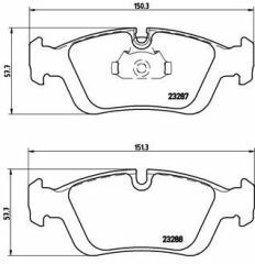 ÖN BALATA BMW E36 90-98 E46 98-05 E85 Z4 03 GDB1348 GDB1625-VALEO 671018-34116761237-34116761244-34116752482