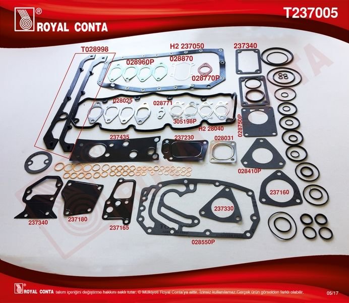 MOTOR TAKIM CONTA SKC SİZ DUCATO 2.5 D 94-02-ROYAL T237005