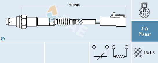 OKSIJEN SENSORU FORD C MAX II DXA/CB7.DXA / CEU :1.6 TI 10 FOCUS III: 1.6 TI 11 MONDEO IV BA7-FAE 77615-DV61-9G444-AA