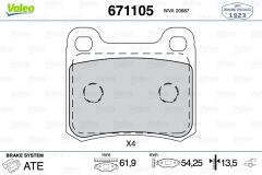 FREN BALATASI ARKA MERCEDES W201 83 93-VALEO 671105-A0014200120