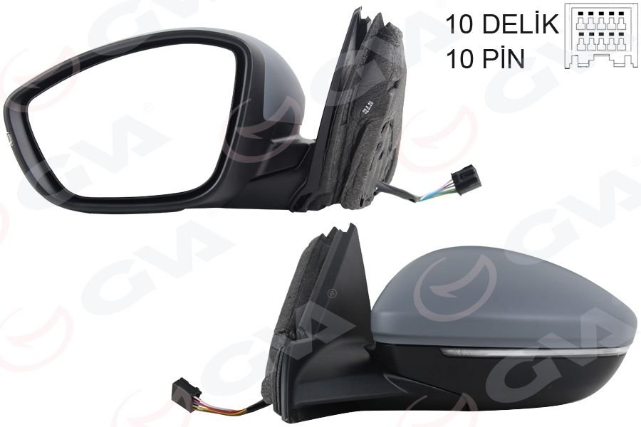 DIŞ DİKİZ AYNASI SOL ELEKTRİKLİ ISITMALI SİNYALLİ KATLANIR Ç.AYDINLATMALI ASTARLI KONVEKS 208 19- CORSA F 19- 10H10P-GVA 1090232-983758881T-98260232XT