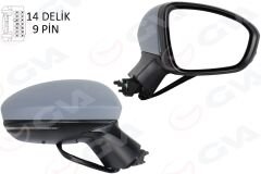 DIŞ DİKİZ AYNASI SAĞ ELEKTRİKLİ ISITMALI SİNYALLİ SENSÖRLÜ ASTARLI KONVEKS CLIO V 19- 12H9P-GVA 1014344-963011854R-963742692R-963651460R