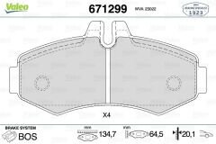 FREN BALATASI ON MERCEDES VITO W638 97 03-VALEO 671299-A0034205420