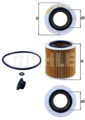 YAG FILTRESI BMW N20 F10 F20 F30 F22 F32 F34 F36 E84 Z4 E89-MAHLE OX387D1-11427953125-11428683204