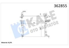 SU RADYATÖRÜ FIAT 500L 1.4 12 MT MEKANİK 540x416x18-KALE-51887898