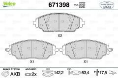ÖN BALATA CHEVROLET AVEO SEDAN 1.2-1.4-1.6-1.3D 11 AVEO HB 1.2-1.2 LPG-1.4-1.6-1.3 11 14 JANT-VALEO 671398-95231012