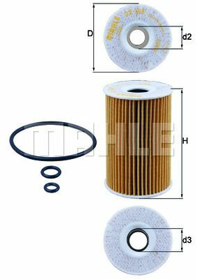YAĞ FİLTRESİ CADDY III-GOLF VI-JETTA III-IV-PASSAT-POLO-TIGUAN-TOURAN-T5-OCTAVIA-LEON-IBIZA-A1-A3-A4-MAHLE OX388D-03L115466-03L115562