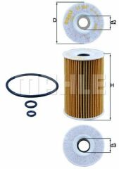 YAĞ FİLTRESİ CADDY III-GOLF VI-JETTA III-IV-PASSAT-POLO-TIGUAN-TOURAN-T5-OCTAVIA-LEON-IBIZA-A1-A3-A4-MAHLE OX388D-03L115466-03L115562