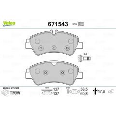 ARKA BALATA FORD TOURNEO CUSTOM-TRANSIT CUSTOM 2.2 TDCI 12 KABLOSUZ-VALEO 671543-MEBK2J2M008AA-BK212M008AC-BK212M008