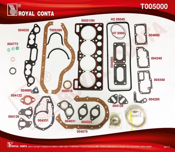 MOTOR TAKIM CONTA SKT KEÇELİ R12 1400-ROYAL T005000