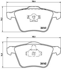 ÖN BALATA VOLVO XC90 2.5T 02 D5 02 T6 02 D5 V8 05 D5 09 3.2 06-VALEO-31262705-30769125-274331