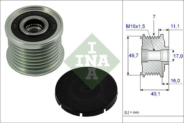 ALTERNATOR KASNAGI MERCEDES W211 W463 W220-INA 535002110-A6281550015