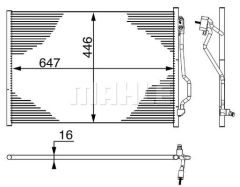 KLIMA RADYATORU MERCEDES S-CLASS W221 05 13-MAHLE AC6000S-A2215000754