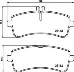 FREN BALATASI ARKA MERCEDES W205 S205 C205 A205 W222 C217 A217 C190 X290 R190-VALEO 671617-A0084201120