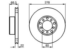 FREN DISKI ON MERCEDES S-CLASS W126 79 85-BOSCH 0986478061-A1264200172