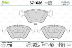 FREN BALATASI ON MERCEDES W210 W211 S211 C208 A208-VALEO 671636-A0044200720