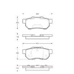 ARKA BALATA CIVIC 1.6İ 1.6 VTI 94/00 HONDA JAZZ 08 ACCORD III 85-89 0986TB2121-BOSCH 0986461131-43022SO4E02-43022S04E03-43022S04E02