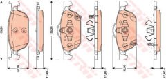 ÖN BALATA ACCORD SEDAN 2.4 08 ACCORD IX 2.0İ-2.4İ-2.2İ-DTEC 08 MEK.ŞANZ-TRW GDB3476-45022TL1G00-45022TL1G01-WVA24796
