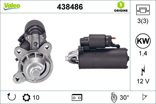 MARŞ MOTORU CONNECT 02 14 1.8 TDCI 75-90-110 PS-VALEO 438486-2T1411000BC-2T1411000BB-4424968
