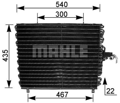 KLIMA RADYATORU MERCEDES W124 S124 A124 C124-MAHLE AC166000S-A1248301670