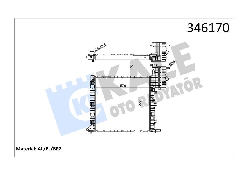 MOTOR SU RADYATORU MERCEDES VITO W638 96 03 KLIMASIZ-KALE 346170-A6385011601