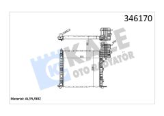 MOTOR SU RADYATORU MERCEDES VITO W638 96 03 KLIMASIZ-KALE 346170-A6385011601