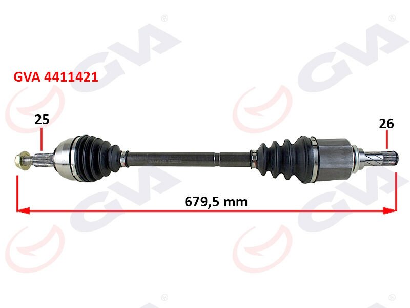 KOMPLE AKS SOL MEGANE 3-FLUENCE 1.5 DCİ 6 VİTES 09 680mm-GVA 4411421-8200847584-391016204R