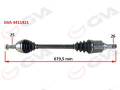 KOMPLE AKS SOL MEGANE 3-FLUENCE 1.5 DCİ 6 VİTES 09 680mm-GVA 4411421-8200847584-391016204R