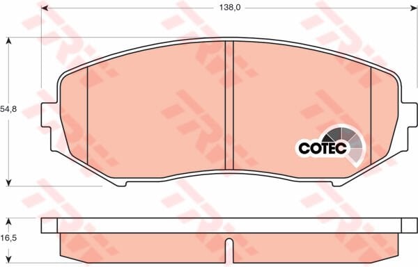 ÖN BALATA GRAND VITARA 1.6 05 2.0 05 1.9 DDİS 05 2.4 09 3.2 09-TRW GDB3443-5520065J23-5520065J11-WVA24346
