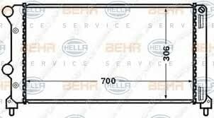 RADYATÖR DOBLO 1.9 JTD-1.3MTJ MEK AC KLİMASIZ 730x305.4x38 -46807378-MAHLE CR1448000S-55174187-51779233-51861635