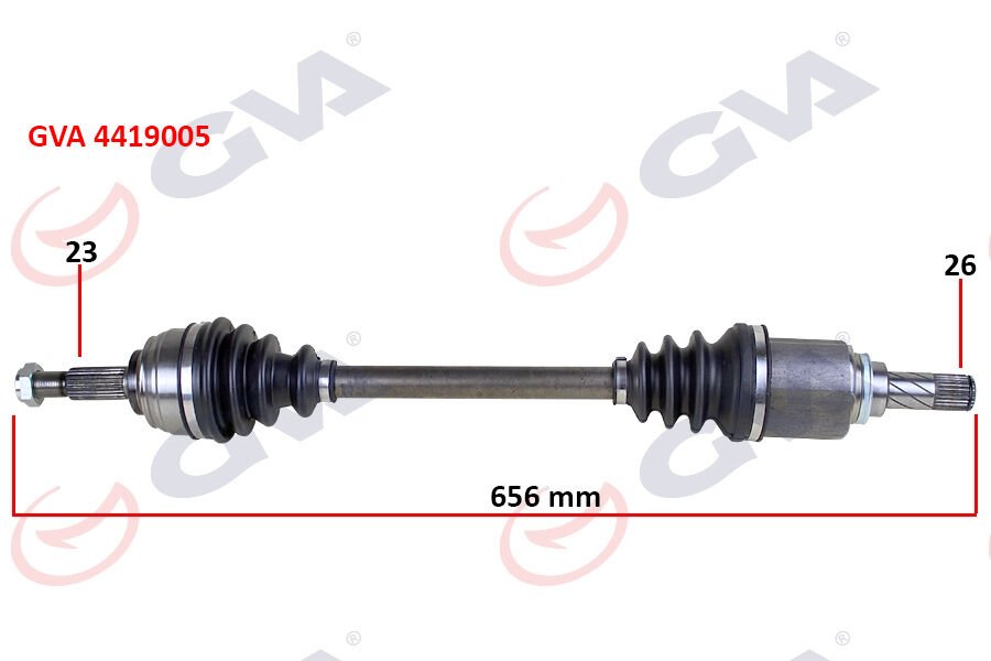 KOMPLE AKS SOL DACIA SANDERO STEPWAY II 12- 1.5DCI 656mm-GVA 4419005-391016613R-391017832R