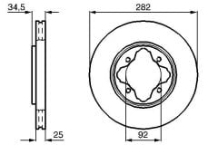 ÖN FREN AYNASI ROVER 600 618 96-99 620İ Sİ Tİ 93-99 623Sİ 93-99 HONDA ACCORD 90-98 15 JANT-BOSCH 0986478634-45251SM4G01-45251SN7E50-GBD90837