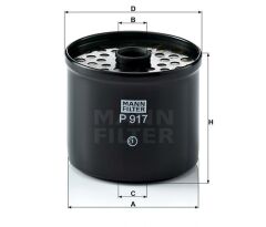 YAKIT FİLTRESİ DİZEL BOXER 1.9-2.5-EXPERT-J9-JUMPER-DUCATO-ESCORT-TRANSİT-TRAFIC-JETTA-PASSAT-TRANS-MANN P917X-1906.08-7701010100-7701065609