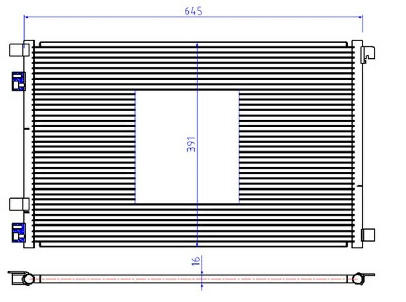KLİMA KONDENSERİ MGN II 02 1.4 16V-1.6 16V-1.5DCI-2.0 16V 615x396-ORIS CRN543016-8200115543