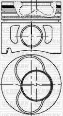 MOTOR PİSTON SEGMAN STD 3-4 PİSTON GOLF IV-BORA-T5-A3-A4-IBIZA-LEON-OCTAVIA 1.9TDI 00 79.51mm-YENMAK 31-04314-000